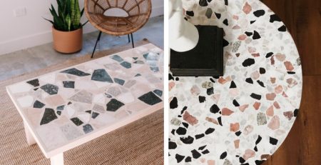 Hình đại Diện Mặt Bàn Khảm đá Terrazzo
